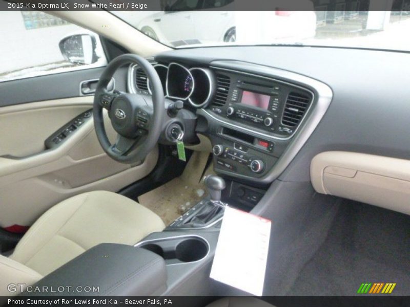 Snow White Pearl / Beige 2015 Kia Optima LX