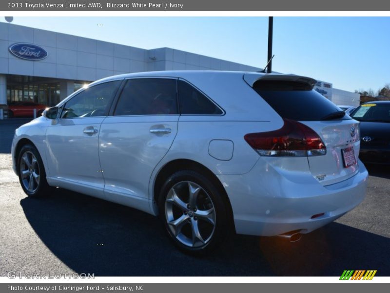 Blizzard White Pearl / Ivory 2013 Toyota Venza Limited AWD