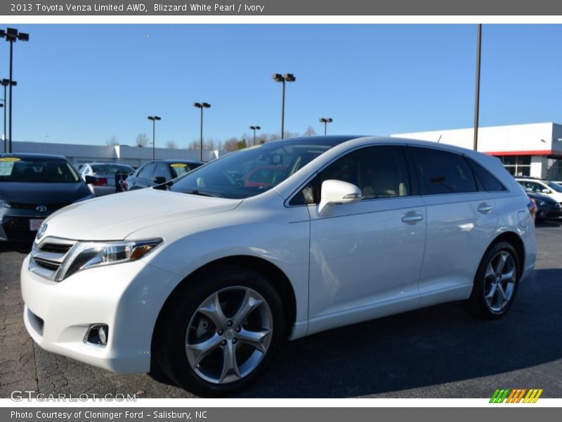 Blizzard White Pearl / Ivory 2013 Toyota Venza Limited AWD