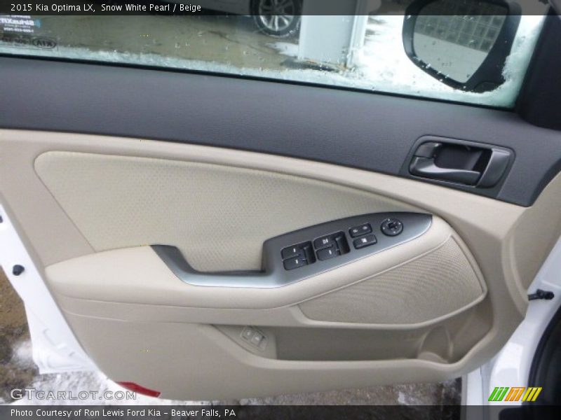 Snow White Pearl / Beige 2015 Kia Optima LX