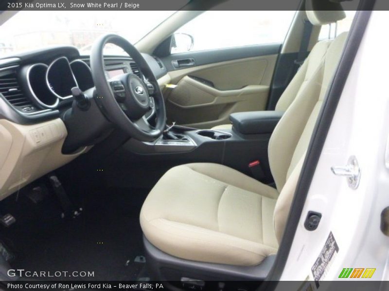 Snow White Pearl / Beige 2015 Kia Optima LX