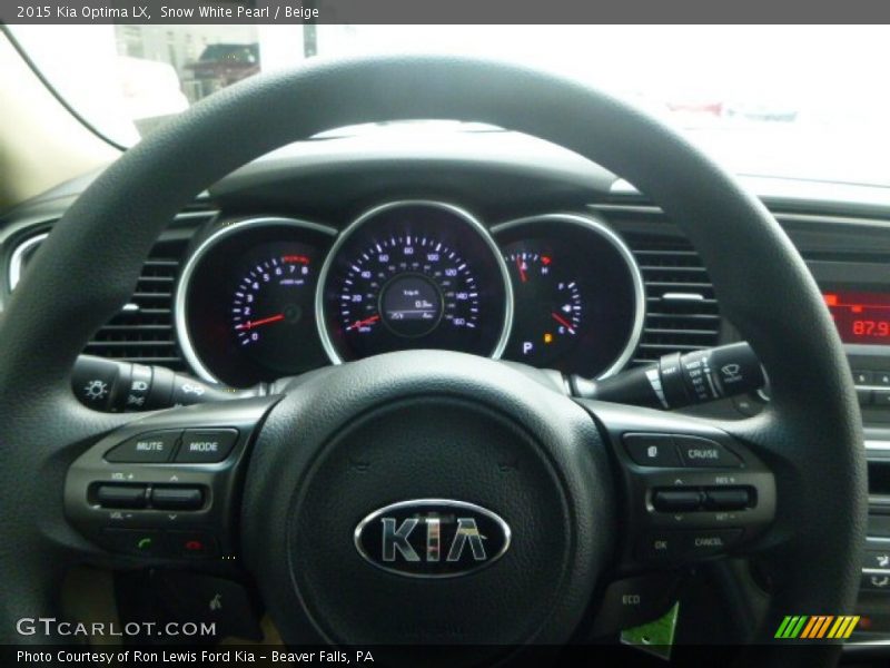 Snow White Pearl / Beige 2015 Kia Optima LX