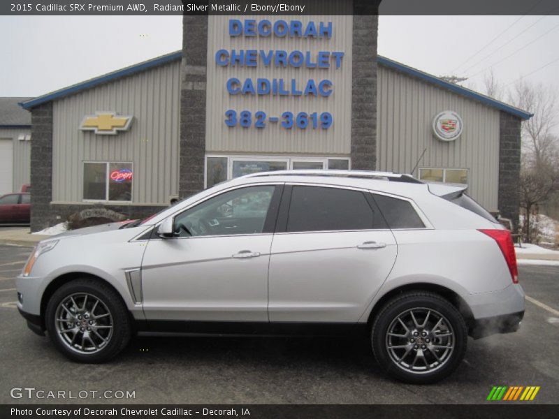 Radiant Silver Metallic / Ebony/Ebony 2015 Cadillac SRX Premium AWD