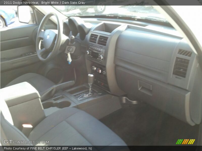 Bright White / Dark Slate Gray 2011 Dodge Nitro Heat