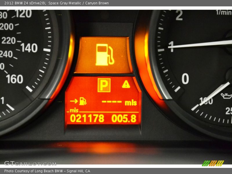 Space Gray Metallic / Canyon Brown 2012 BMW Z4 sDrive28i