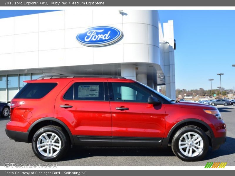 Ruby Red / Medium Light Stone 2015 Ford Explorer 4WD