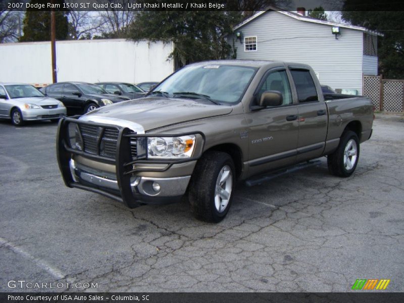 Light Khaki Metallic / Khaki Beige 2007 Dodge Ram 1500 SLT Quad Cab