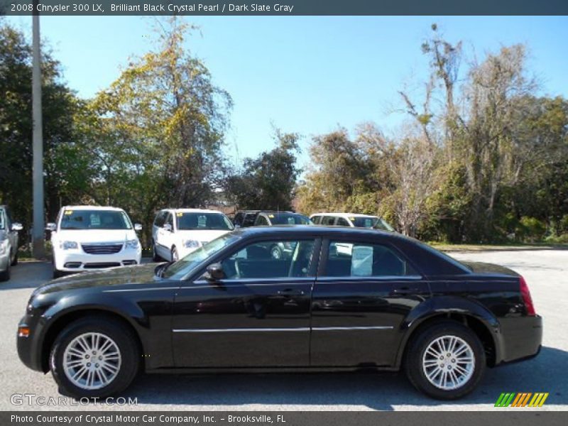 Brilliant Black Crystal Pearl / Dark Slate Gray 2008 Chrysler 300 LX