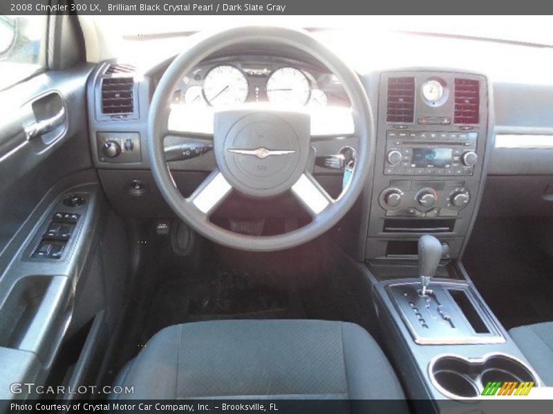 Brilliant Black Crystal Pearl / Dark Slate Gray 2008 Chrysler 300 LX