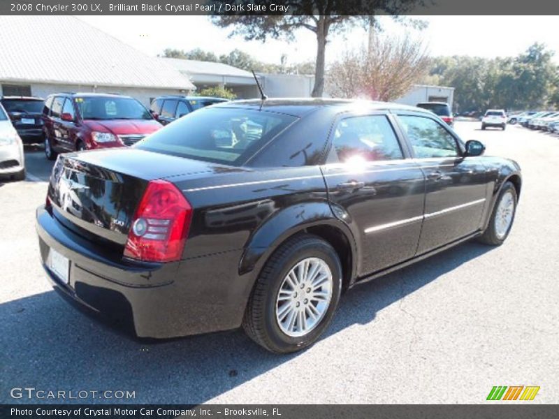 Brilliant Black Crystal Pearl / Dark Slate Gray 2008 Chrysler 300 LX