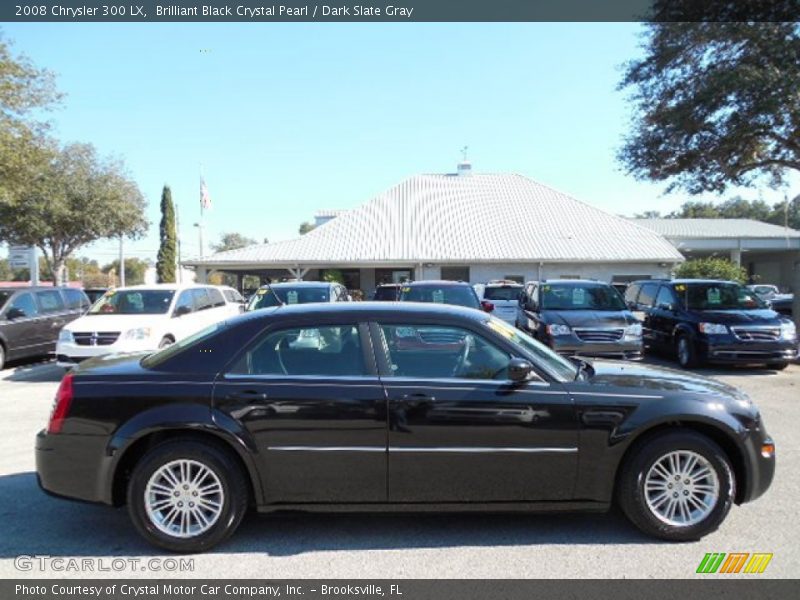 Brilliant Black Crystal Pearl / Dark Slate Gray 2008 Chrysler 300 LX