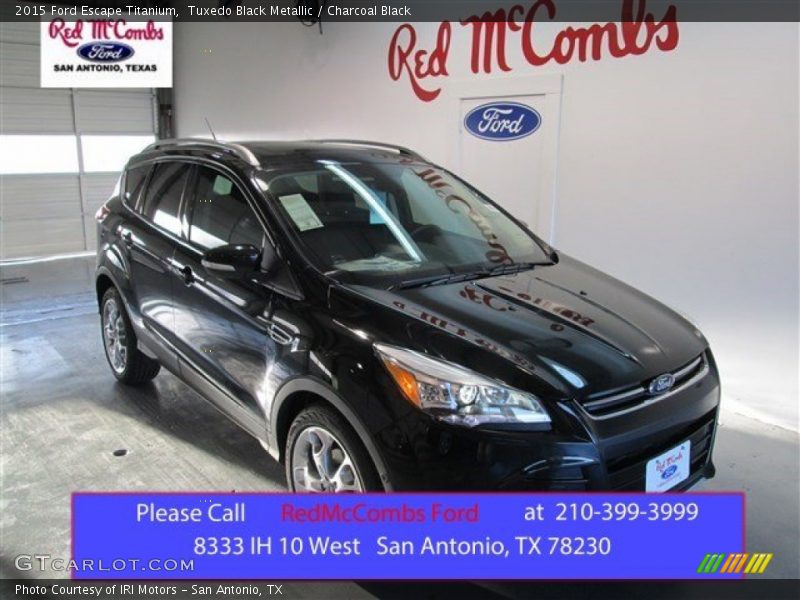 Tuxedo Black Metallic / Charcoal Black 2015 Ford Escape Titanium