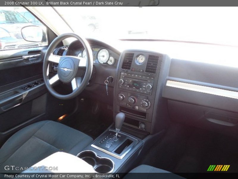 Brilliant Black Crystal Pearl / Dark Slate Gray 2008 Chrysler 300 LX