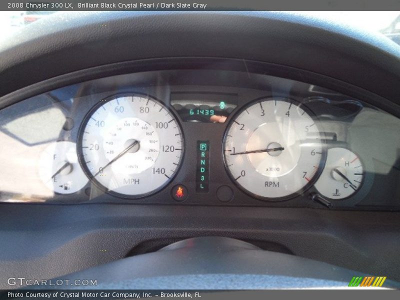 Brilliant Black Crystal Pearl / Dark Slate Gray 2008 Chrysler 300 LX