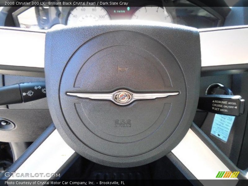 Brilliant Black Crystal Pearl / Dark Slate Gray 2008 Chrysler 300 LX