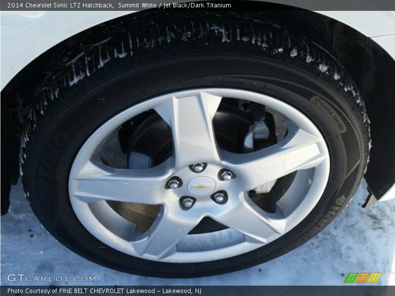 Summit White / Jet Black/Dark Titanium 2014 Chevrolet Sonic LTZ Hatchback