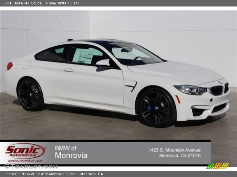 Alpine White / Black 2015 BMW M4 Coupe