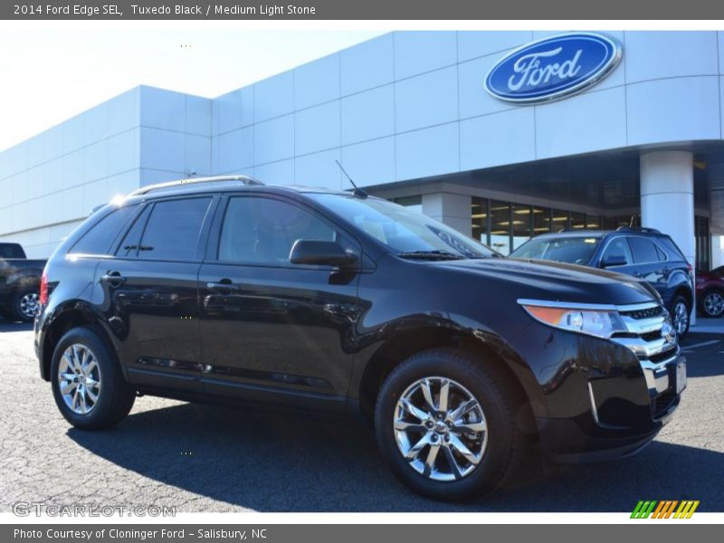 Tuxedo Black / Medium Light Stone 2014 Ford Edge SEL
