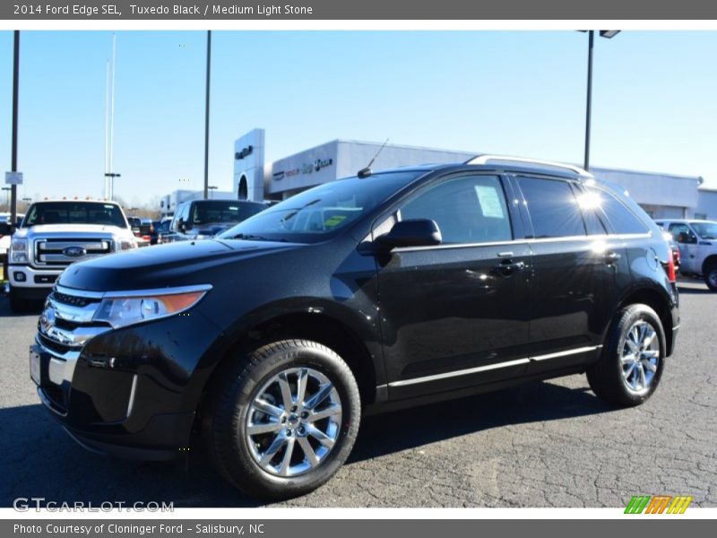 Tuxedo Black / Medium Light Stone 2014 Ford Edge SEL