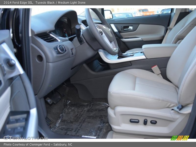 Tuxedo Black / Medium Light Stone 2014 Ford Edge SEL