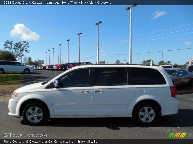 Stone White / Black/Light Graystone 2011 Dodge Grand Caravan Mainstreet