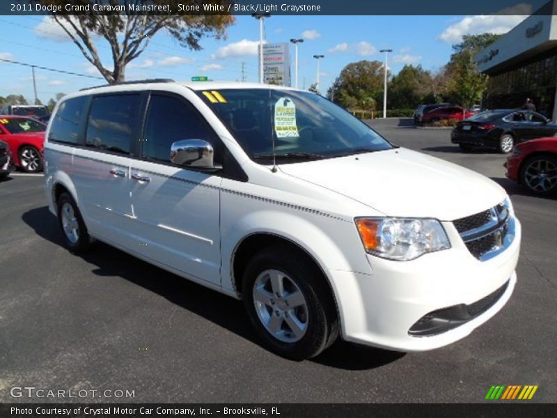 Stone White / Black/Light Graystone 2011 Dodge Grand Caravan Mainstreet