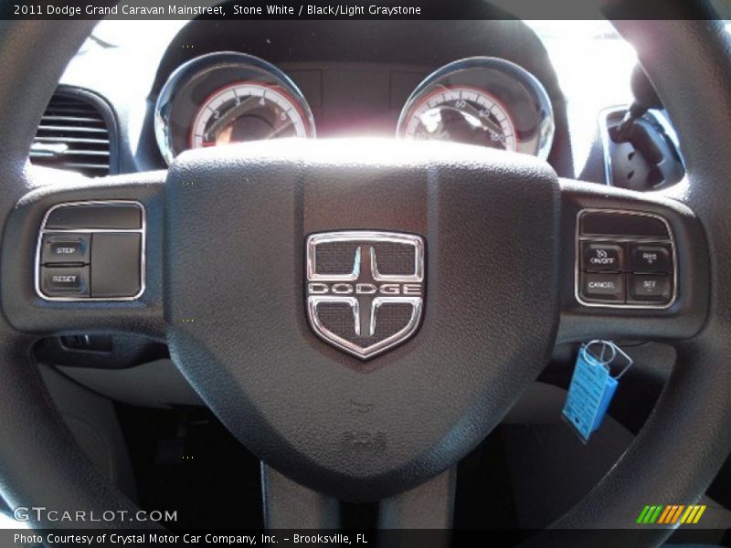 Stone White / Black/Light Graystone 2011 Dodge Grand Caravan Mainstreet