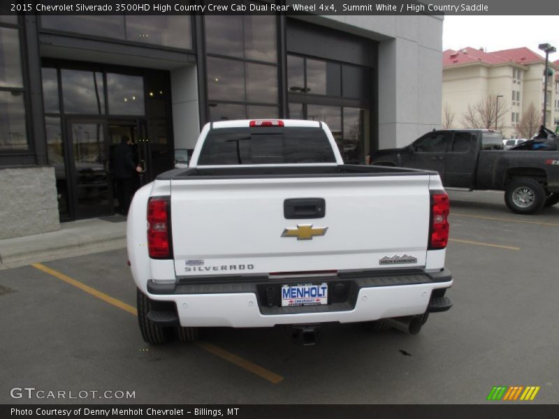 Summit White / High Country Saddle 2015 Chevrolet Silverado 3500HD High Country Crew Cab Dual Rear Wheel 4x4