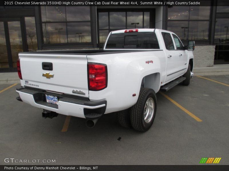 Summit White / High Country Saddle 2015 Chevrolet Silverado 3500HD High Country Crew Cab Dual Rear Wheel 4x4