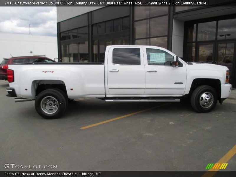 Summit White / High Country Saddle 2015 Chevrolet Silverado 3500HD High Country Crew Cab Dual Rear Wheel 4x4