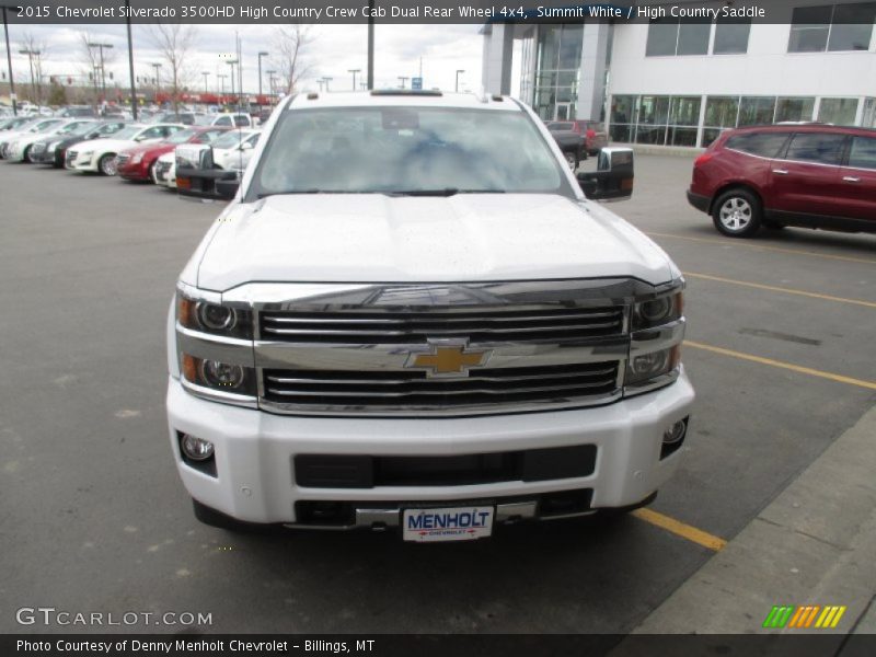 Summit White / High Country Saddle 2015 Chevrolet Silverado 3500HD High Country Crew Cab Dual Rear Wheel 4x4