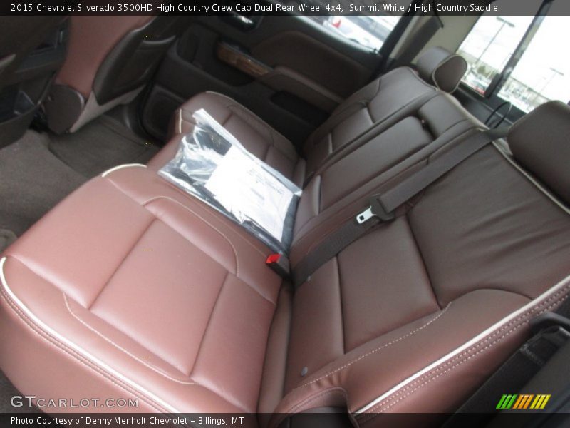 Rear Seat of 2015 Silverado 3500HD High Country Crew Cab Dual Rear Wheel 4x4