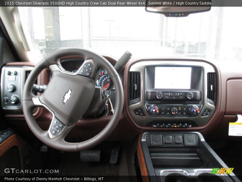 Dashboard of 2015 Silverado 3500HD High Country Crew Cab Dual Rear Wheel 4x4