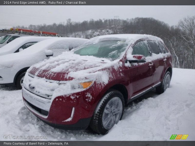 Ruby Red / Charcoal Black 2014 Ford Edge Limited AWD