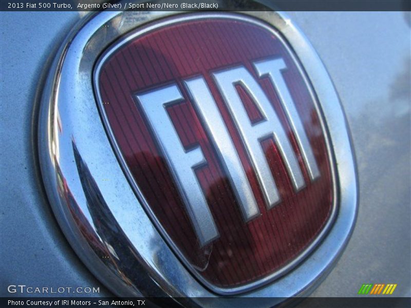 Argento (Silver) / Sport Nero/Nero (Black/Black) 2013 Fiat 500 Turbo