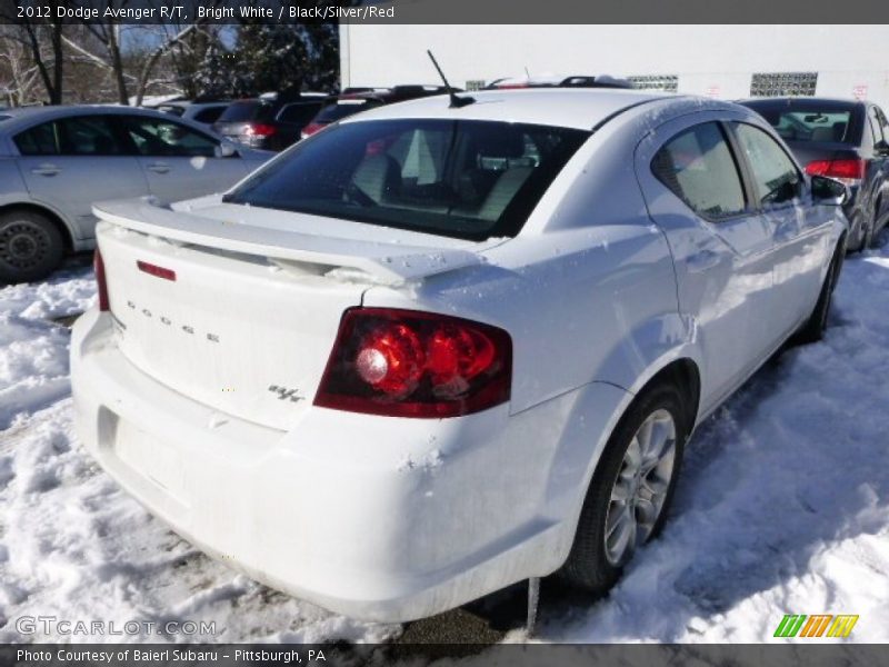 Bright White / Black/Silver/Red 2012 Dodge Avenger R/T