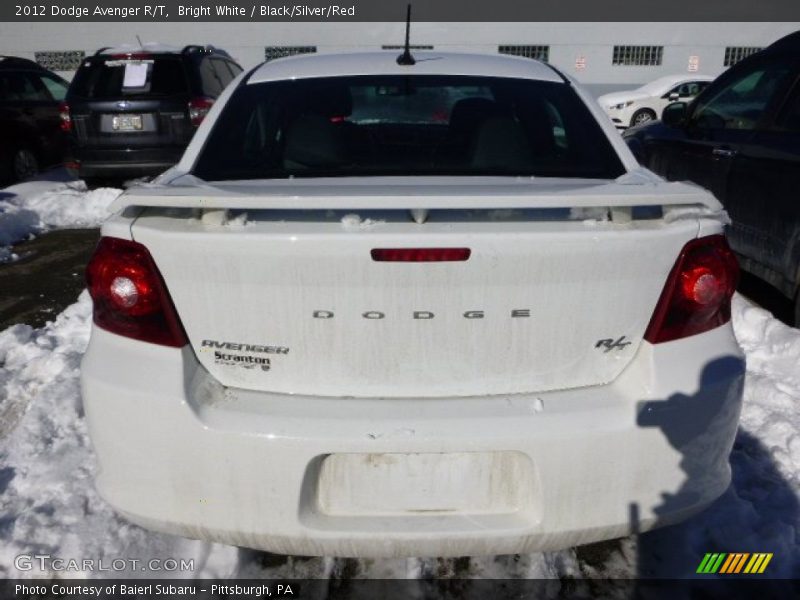 Bright White / Black/Silver/Red 2012 Dodge Avenger R/T