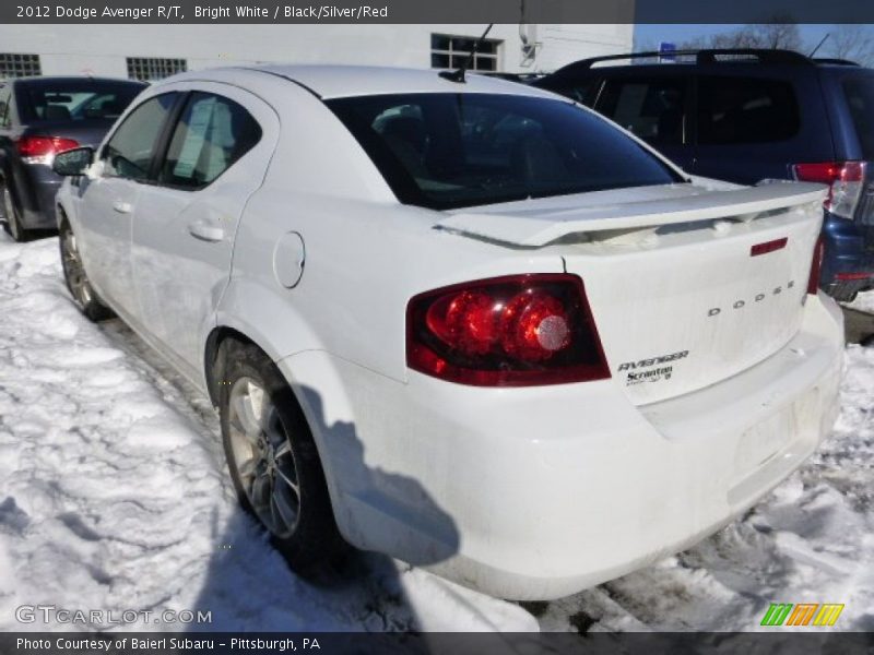 Bright White / Black/Silver/Red 2012 Dodge Avenger R/T