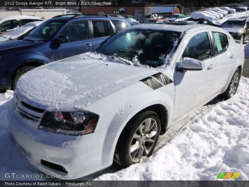 Bright White / Black/Silver/Red 2012 Dodge Avenger R/T
