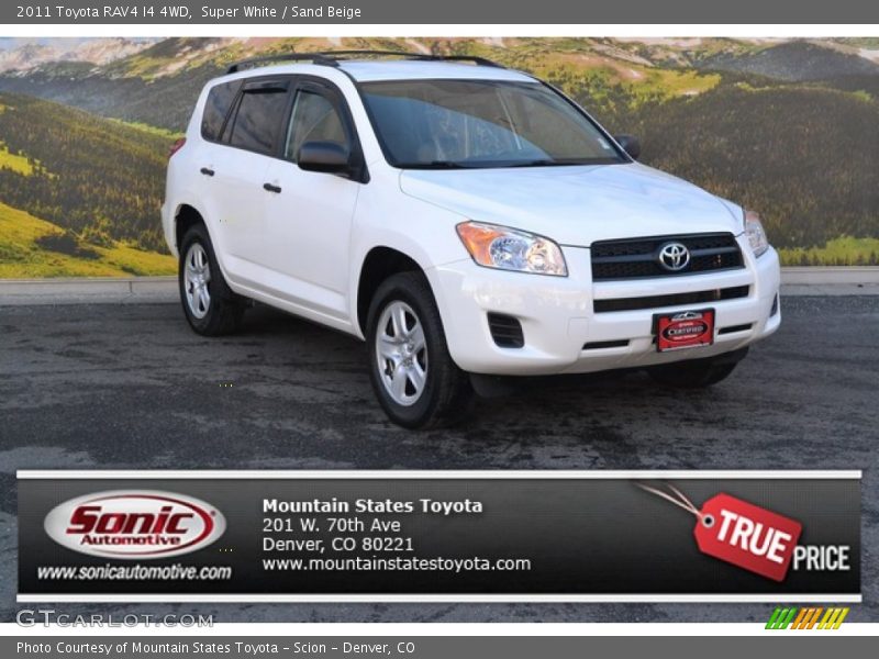 Super White / Sand Beige 2011 Toyota RAV4 I4 4WD