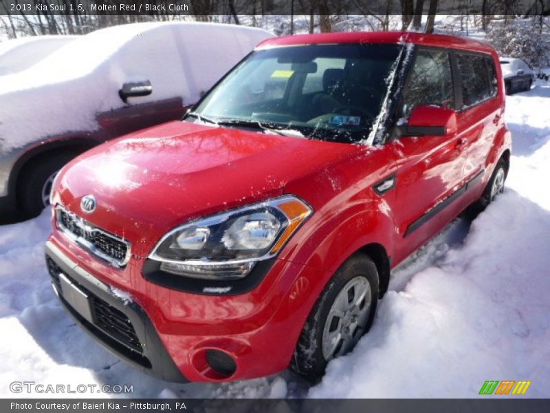 Molten Red / Black Cloth 2013 Kia Soul 1.6