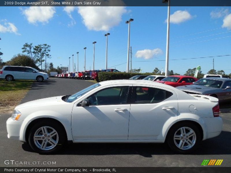 Stone White / Dark Slate Gray 2009 Dodge Avenger SXT