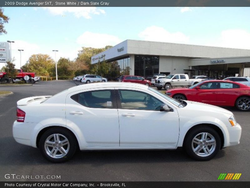 Stone White / Dark Slate Gray 2009 Dodge Avenger SXT
