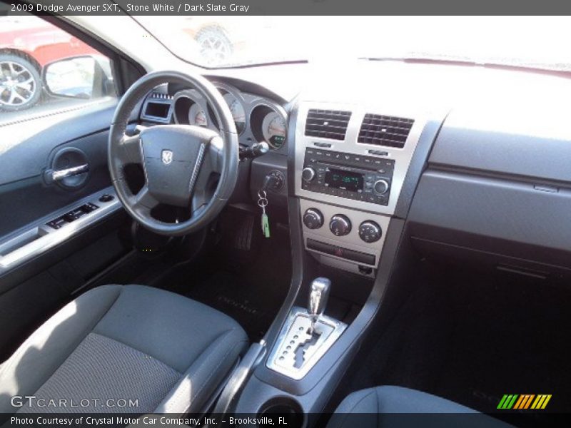 Stone White / Dark Slate Gray 2009 Dodge Avenger SXT