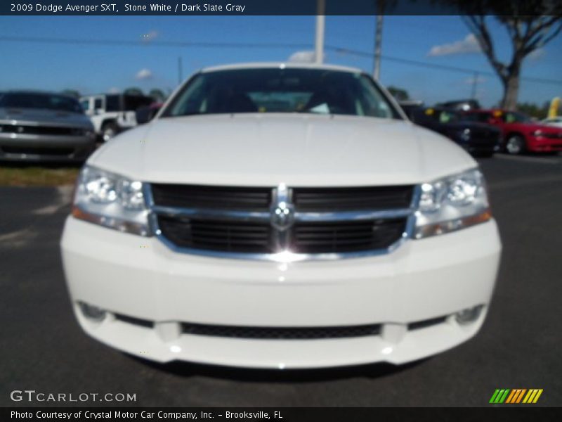 Stone White / Dark Slate Gray 2009 Dodge Avenger SXT