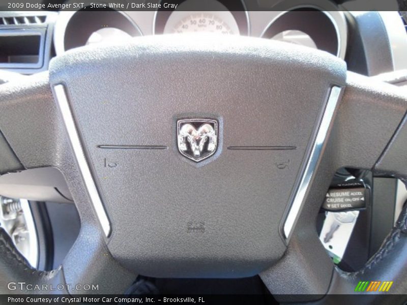 Stone White / Dark Slate Gray 2009 Dodge Avenger SXT