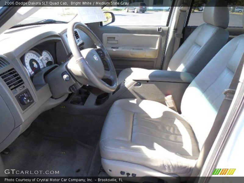 Bright White / Medium Slate Gray 2006 Dodge Dakota SLT Quad Cab