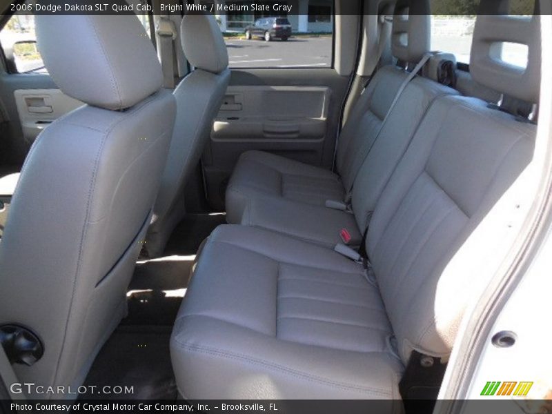 Bright White / Medium Slate Gray 2006 Dodge Dakota SLT Quad Cab
