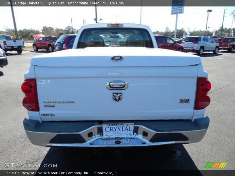 Bright White / Medium Slate Gray 2006 Dodge Dakota SLT Quad Cab