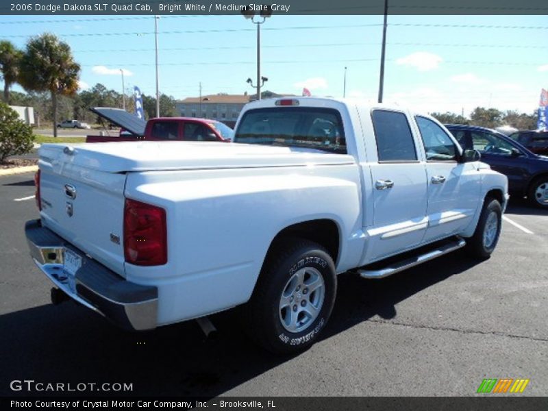 Bright White / Medium Slate Gray 2006 Dodge Dakota SLT Quad Cab